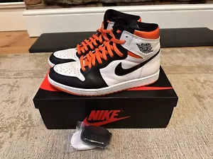 Nike Air Jordan 1 Retro High OG Electro Orange UK 9.5 VGC Sneakers - Picture 1 of 10