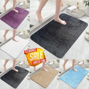2PCS  Bath Mat Extra Large Bathroom Rug Water Absorbent & Toilet Pedestal Mats - Picture 1 of 41