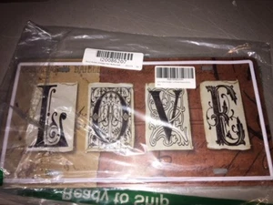 LOVE 6"x12" Tin Metal Sign Vintage - Picture 1 of 1