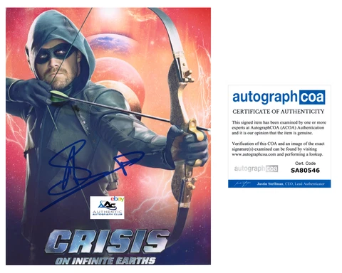 STEPHEN AMELL AUTOGRAPH SIGNED 8x10 PHOTO ARROW DC COMICS ACOA Cover