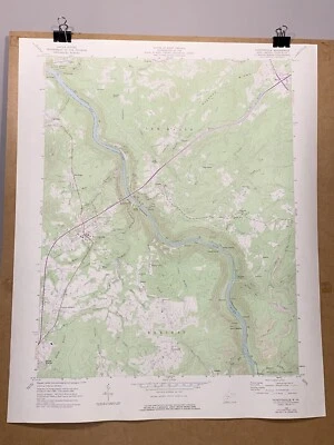 Mapa del condado de Fayetteville West Virginia WV 1976 Servicio topográfico geológico  Foto 1 de 4
