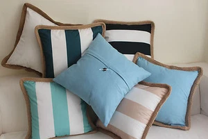 Outdoor Multicolored Home Decor Linen Cotton CUSHION COVER Throw PILLOW CASE 18" - Picture 1 of 9