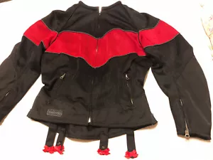 NICE Womens Power Trip 333 Black and Red Armored Motorcycle Jacket Small - Bild 1 von 11