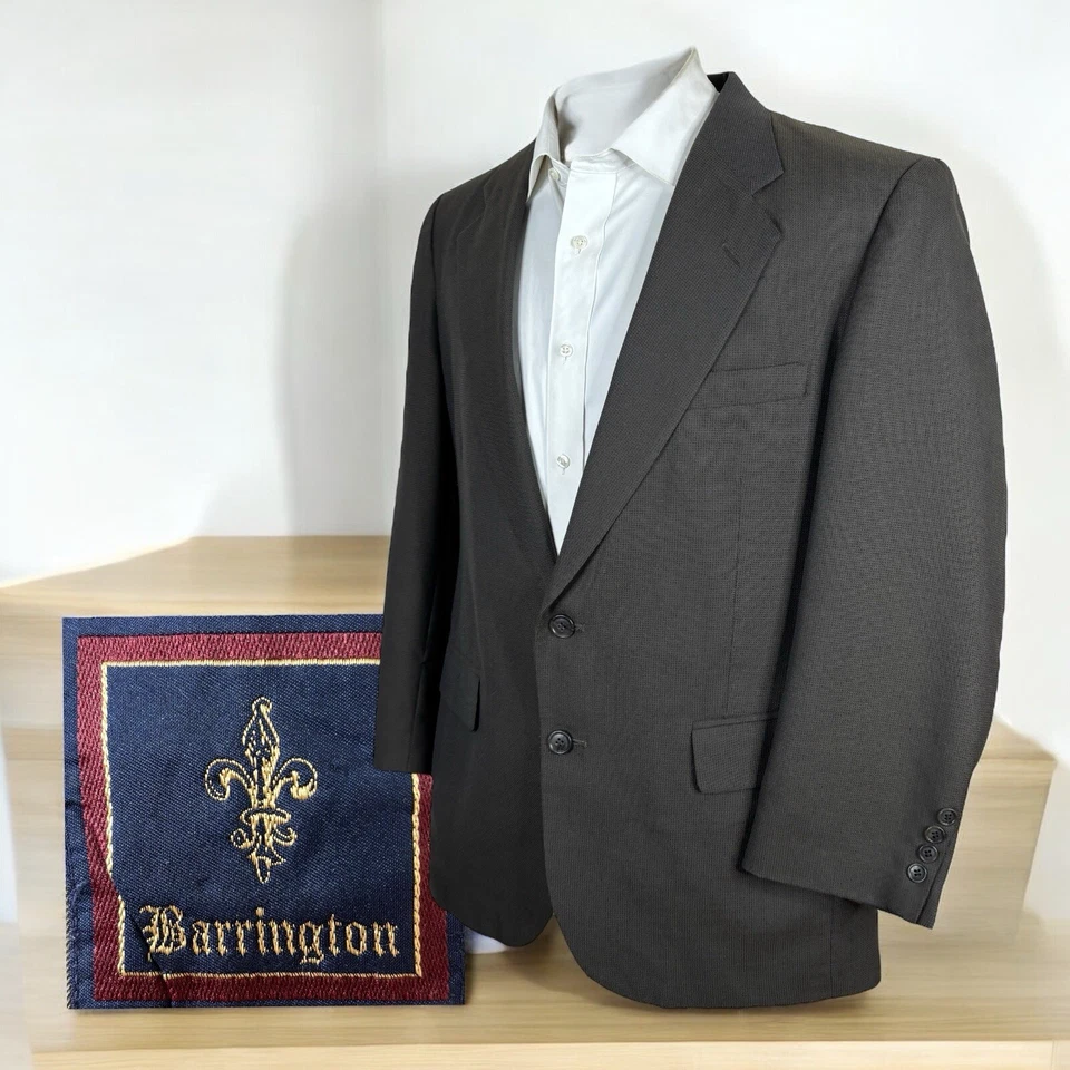 Chaqueta Blazer Barrington Para Hombre 40S Marrón Cuadros Texturizada De Colección Foto 1 de 4