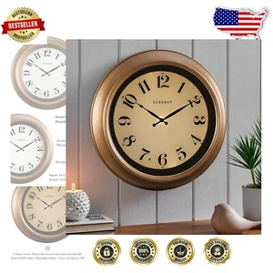 Elegant 18 Inch Round Glow in the Dark Clock - Perfect for Living Room Decor - Picture 1 of 11