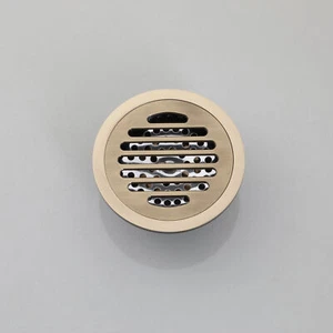 US Bathroom Carved Flower Kitchen Antique Brass Waste Shower Floor Drain - Picture 1 of 8