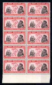 New Zealand 1940 1d Cent of Proclamation Br Sovereighty SG 614 MNH block of 10 - Picture 1 of 1