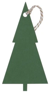 Weihnachtsgeschenkanhänger 18 Stück grüne Bäume - Luxus Xmas Geschenkpapier Zubehör - Bild 1 von 2