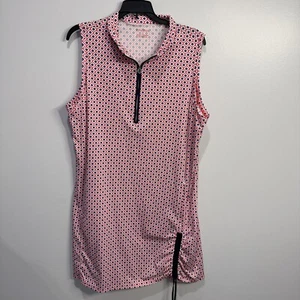Vestido de golf Kinona Rouched and Ready para mujer sin mangas XL blanco rojo púrpura deportivo - Imagen 1 de 10