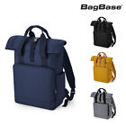 BagBase Recycled Twin Handle Roll-Top Laptop Backpack BG118L - Roll-Top Closure
