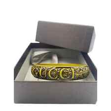  Gucci Logo And Snake Carved Resin Bangle 