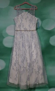 Tween Diva Girls Size16 Sleeveless Bright Blue Glitter Ballgown MSRP $94.00 - Picture 1 of 5