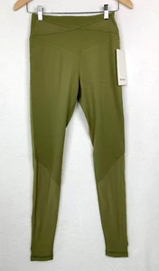 Lululemon Nulu And Crisscross Mesh Stirrup Tight Womens 8 Green Stretch NEW - Picture 1 of 12