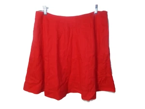 NWTS BODEN SZ.12R, RED 100% LINEN,100% COTTON LINED FLARED SKIRT - Picture 1 of 10