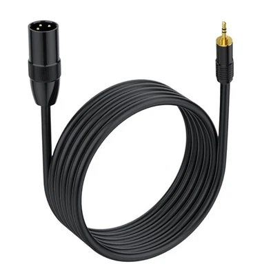 3.5mm TRS to XLR Male Audio Cable | 3m Stereo Jack to XLR Mic Lead | PC Mixer  - Image 1 of 4