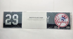 New York Yankees Dustin Ackley #29 Team Issued Locker Room Name Plate Steiner - Picture 1 of 8