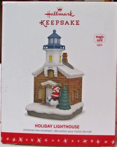 #128 - Hallmark Keepsake Ornament, Holiday Lighthouse, 2016 - Imagen 1 de 2