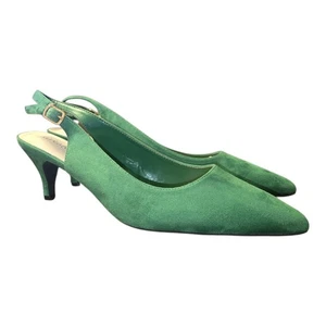 Greatonu Damenschuhe Slingback Pfennigabsatz spitz zulaufend elegante Pumps Größe 8 - Bild 1 von 9