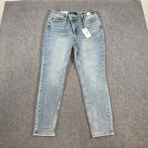 NWT Judy Blue Relaxed Fit Jeans Women's 11/30 High Waist Criss-Cross Waist Band - Picture 1 of 18