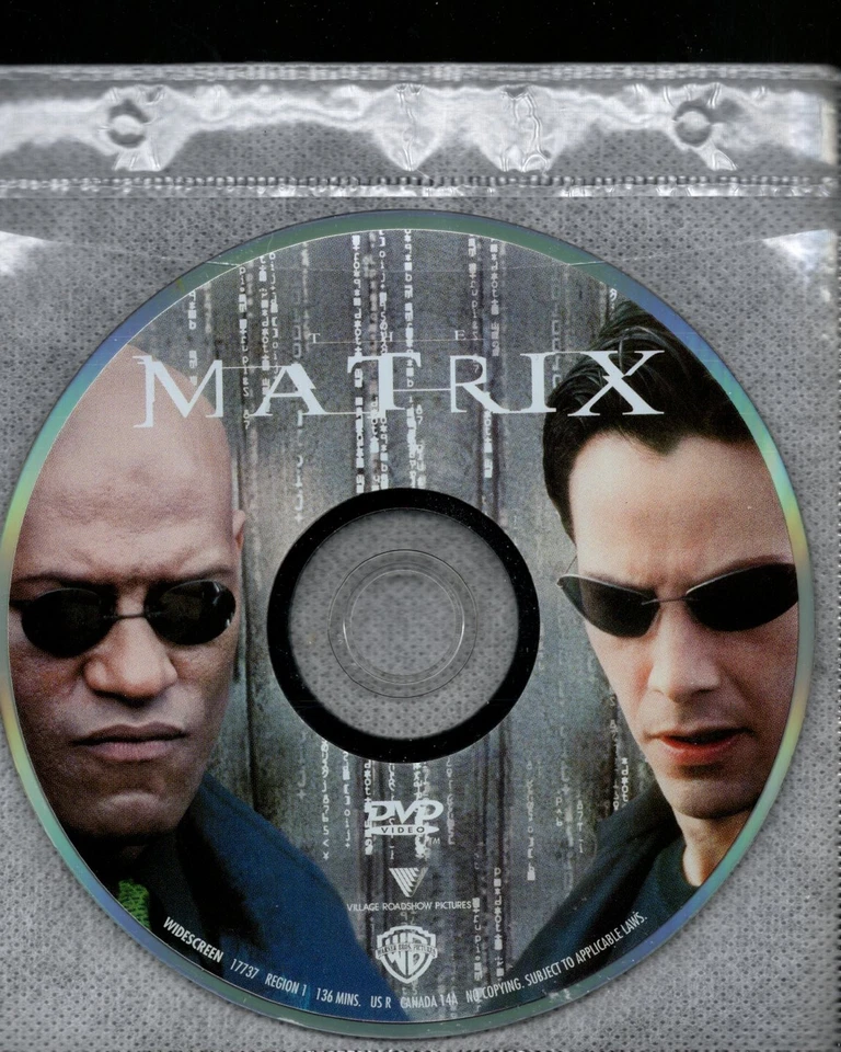 The Matrix (1999) DVD *DISC ONLY*  = REGION 1 - Keanu Reeves - Image 1 of 1