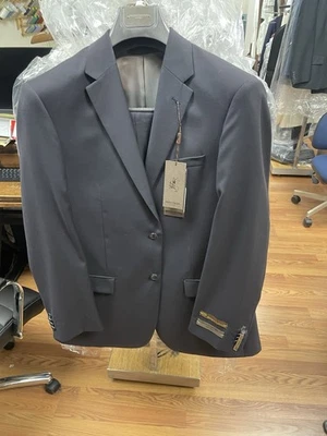 Terno azul marinho luxo feito na Itália 2 peças tamanho 40R/34W - Imagem 1 de 2