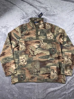 Polo Ralph Lauren Sea-To-Ski Camuflaje Polar Híbrido Pullover 1/4 A Presión Para Hombres Grande Nuevo con Etiquetas Foto 1 de 4