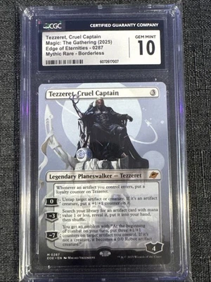~ Tezzeret, Cruel Captain (Borderless) Edge of Eternities ~ CGC 10 ~ POP 1 ~ - Image 1 of 2