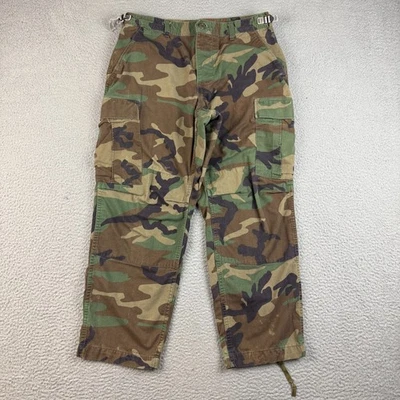 Pantalones de Carga Ejército de Estados Unidos Medianos Cortos Combate Doble Rodilla Camuflados Caza Bosque 34x25 Foto 1 de 4