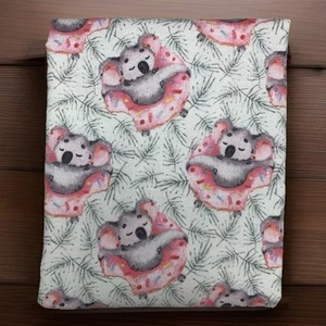 Fitted Cot Sheet Koala Pink Handmade Cotton Flannelette. - Picture 1 of 1
