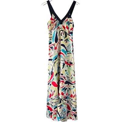 Graham & Spencer NEW Silk Maxi Flowy Dress Colorful Vibrant Womens Size P XS NWT - Image 1 of 4