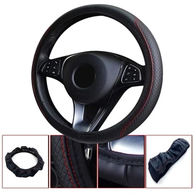 14.5-15'' For Kia Car Durable Leather Steering Wheel Cover Breathable Anti-Slip - Image 1 of 4