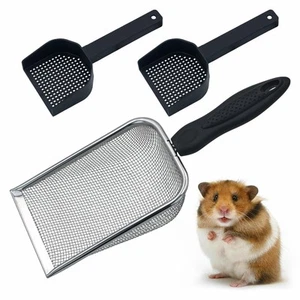 Hamster Metal Litter Scoop for Sandbath Box 3PCS Litter Box Mesh Scooper Acce... - Picture 1 of 6