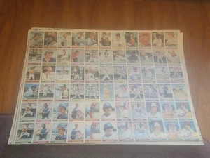1979 mlb baseball topps uncut card sheet 66 cards 6 rows fergie jenkins hof - Picture 1 of 5