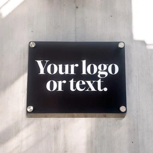 Custom Acrylic Logo or Text Sign – Personalised Business Sign with Stand-Off - Picture 1 of 7