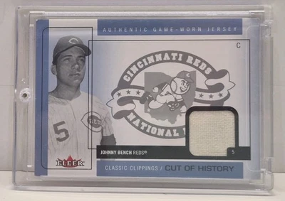 Parche usado Fleer Classics Jonny Bench Cut of History 2005 juego Foto 1 de 4