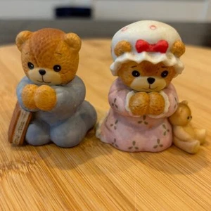 Vintage Lucy Rigg Enesco Praying Boy & Girl Bears 1985 - Picture 1 of 4