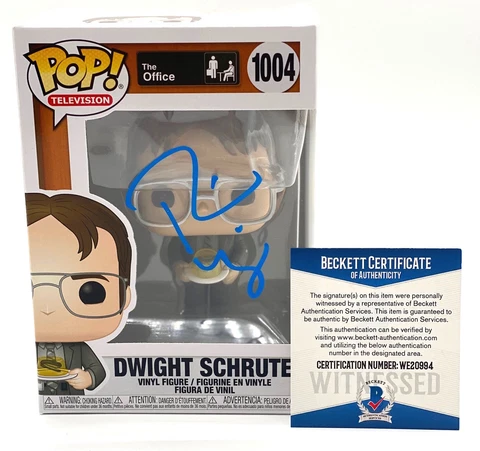 RAINN WILSON SIGNED AUTOGRAPH FUNKO POP - DWIGHT SCHRUTE THE OFFICE BECKETT 62 Cover