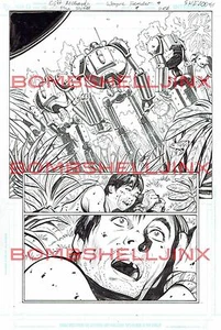 DC THE SHIELD #4 pagina 9 arte originale di Cliff Richards - Foto 1 di 1