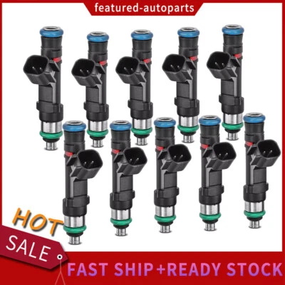 Топливная форсунка FJ766 для 2008-19 Ford E-350 Super Duty E450 Super Duty Base 10 шт. - Изображение 1 из 4