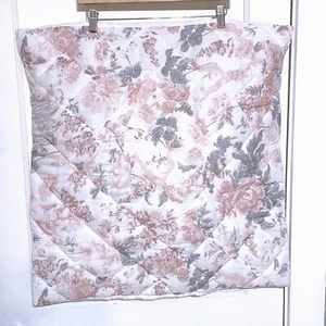 Wamsutta Vintage Linen Cotton Floral Quilted EURO Pillow Sham Square 26 x 26 - Picture 1 of 5
