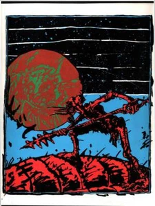 DICK FLINCHBAUGH Science Fiction SIGNED ART PRINT 1975 Silk Screen Artist Proof - Picture 1 of 1