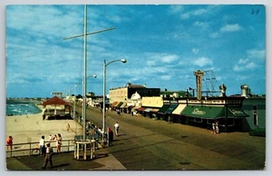 Boardwalk, Simms SeaFood, Ocean City, New Jersey 1950s Postcard S6-159 - Picture 1 of 2