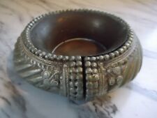 Antique Bronze Manilla Large Bangle Slave Money Currency Made Into Bowl AS766
