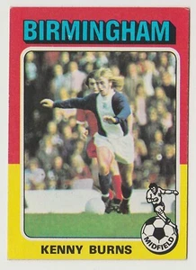 Topps Football Red & Grey Back 1975 #188 Kenny Burns Birmingham City VG Cond - Picture 1 of 2