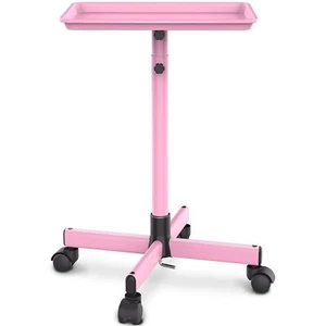 TASALON Premium Salon Tray on Wheels,Adjustable Height Ample Storage,Pink - Picture 1 of 7
