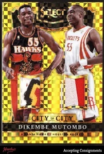 2014-15 Select City to City Prizms Gold #24 Dikembe Mutombo DUAL PATCH 04/10 - Picture 1 of 2