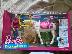 Mattel BARBIE Dream Horse VOICE ACTIVATED Blonde Barbie Doll Set NEW - Picture 1 of 2