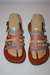 KICKERS Sandales Lanières Cuir Tricolore T 37 TBE - Imagen 1 de 6