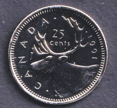 Canada 1991 25c Twenty Five Cent Proof Coin - Rare Key Date - Image 1 of 2