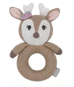 Ava the Fawn knitted rattle by Living Textiles - Picture 1 of 1